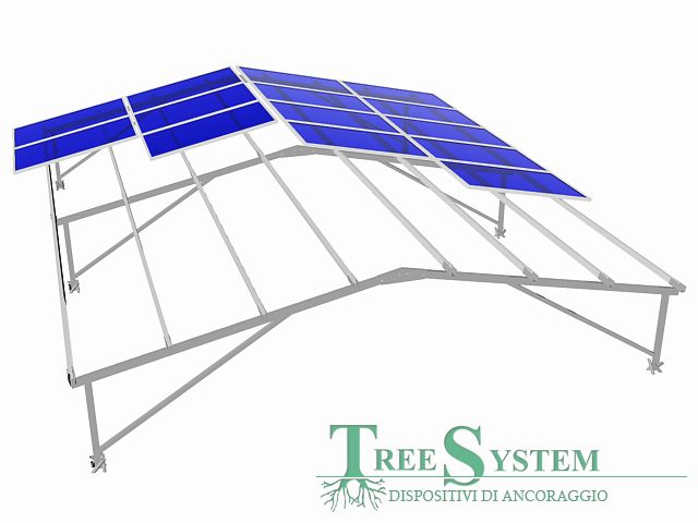Kétszárnyú napelemes rendszer két függőleges modullal